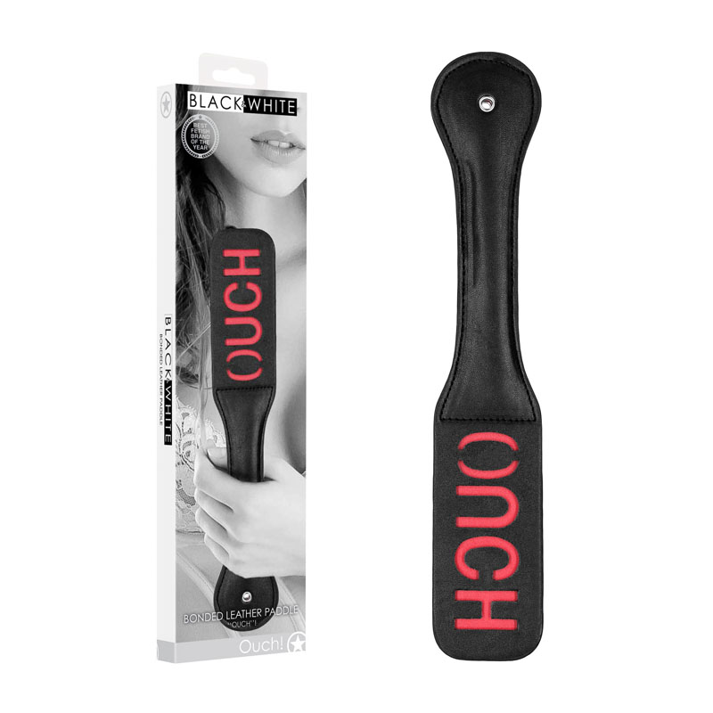 OUCH! BW Bonded Leather Paddle 'Ouch'
